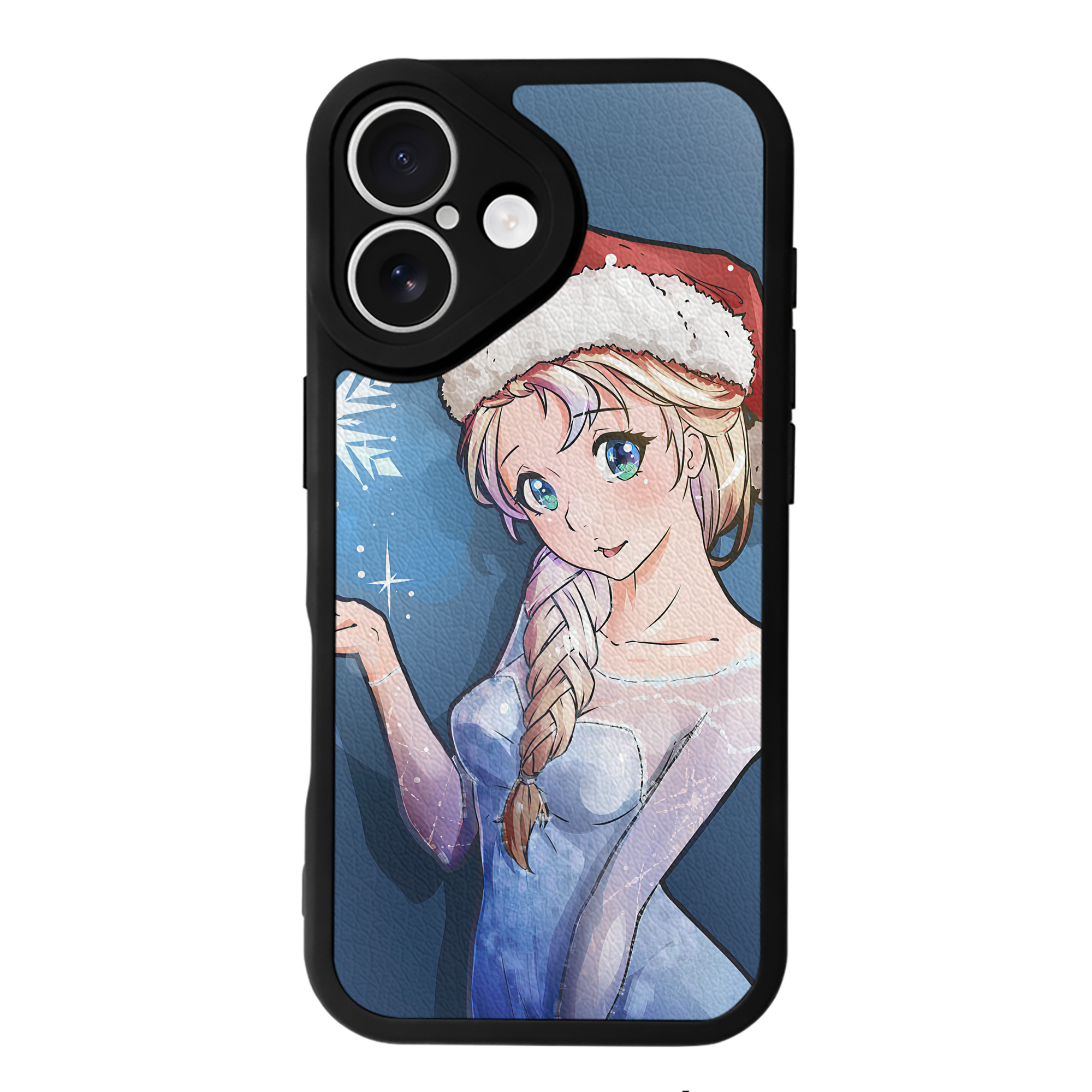 （画像用） アナと雪の女王 アンナ エルサ Frozen Anna Elsa 【iPhone 16シリーズ対応】シリコンスマホケース（レザー調） 材質：シリコン